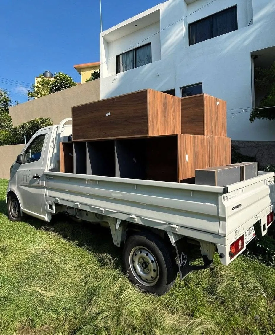 Mobiliario preparado para transporte